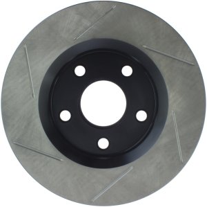Jeep Wrangler Brake Rotors (1) - Front Left - Stoptech - Slotted Sport - Black - `07-`18