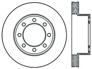 Ram 4000 Brake Rotor (1) - Front Right - Stoptech - Sport Slotted Cryo - Black - `10-`18