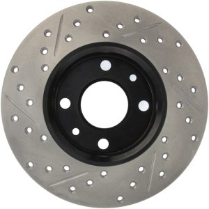 Ram 700 Brake Rotors (2) - Front and Rear Left - Stoptech - Slotted & Drilled Sport - Black - `15-`17