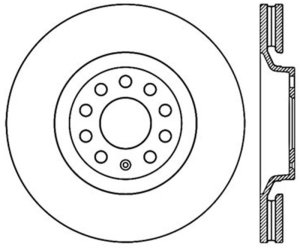 Audi A6 Brake Rotor (1) - Front Right - Stoptech - Sport Cryo Drilled & Slotted - Black - `98-`01