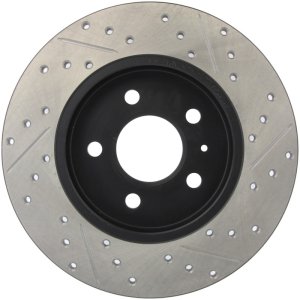 Audi A4 Quattro Brake Rotors (1) - Rear Right - Stoptech - Slotted & Drilled - Black - `05-`09