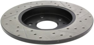 Audi A4 Quattro Brake Rotors (1) - Rear Right - Stoptech - Slotted & Drilled - Black - `05-`09