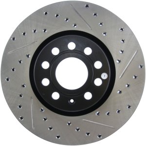Volkswagen Multivan Brake Rotor (2) - Stoptech - Slotted & Drilled - Black - `12-`15
