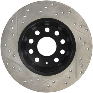 Volkswagen Tiguan Brake Rotors (1) - Rear Left - Stoptech - Drilled/Slotted Sport - Black - `09-`10
