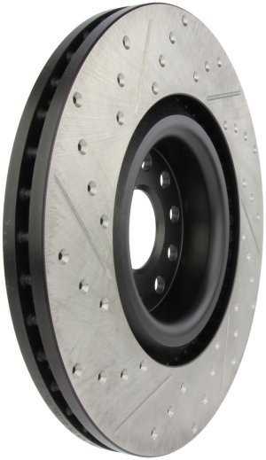 Volkswagen Passat Brake Rotor (1) - Front Left - Stoptech - Slotted & Drilled - `06-`09