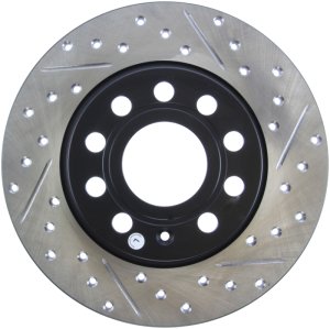 Volkswagen Multivan Brake Rotors (2) - Rear Left - Stoptech - Slotted & Drilled Sport - Black - `12-`15
