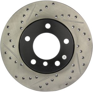 BMW Z3 Brake Rotor (1) - Front Right - Stoptech - Drilled & Slotted - Black - `97-`02 BMW Z3 Brake Rotor (1) - Front Right - Stoptech - Drilled & Slotted - Black - `97-`02
