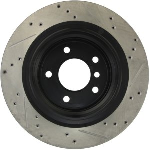 BMW Z3 Brake Rotors (2) - Rear Right - Stoptech - Drilled & Slotted Sport - Black - `98-`02