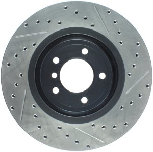 BMW 3 Series Brake Rotor (1) - Front Right - Stoptech - Slotted & Drilled - `00-`07