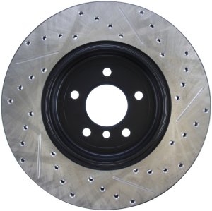 BMW 6 Series Brake Rotor (1) - Rear Right - Stoptech - Slotted & Drilled Sport - Black - `04-`05