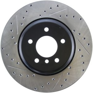 BMW 6 Series Brake Rotor (1) - Rear Right - Stoptech - Slotted & Drilled Sport - Black - `04-`05
