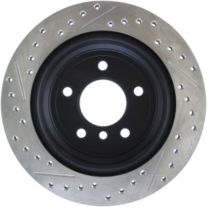 BMW 1 Series Brake Rotor (1) - Rear Left - Stoptech - Drilled & Slotted Sport Rotor - Black - `06-`10 BMW 1 Series Brake Rotor (1) - Rear Left - Stoptech - Drilled & Slotted Sport Rotor - Black - `06-`10