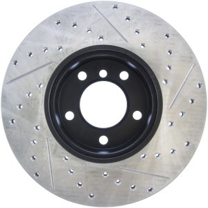 BMW 2 Series Brake Rotor (1) - Front Right - Stoptech - Slotted & Drilled - Black - `14-`15