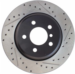 BMW 640i Brake Rotor (1) - Rear Left - Stoptech - Slotted & Drilled - Black - `12-`16