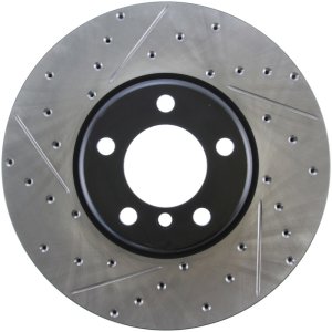 BMW 2 Series Brake Rotor (1) - Front Right - Stoptech - Slotted & Drilled Sport - Black - `14-`15