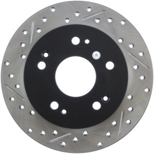 Acura ILX Brake Rotor (1) - Rear Right - Stoptech - Slotted & Drilled - `13-`15