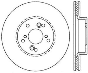 Honda Odyssey Brake Rotor (1) - Front Left - Stoptech - Sport Cryo Drilled & Slotted - Black - `99-`04