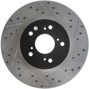 Acura TSX Brake Rotor (1) - Front Left - Stoptech - Drilled & Slotted - `04-`14