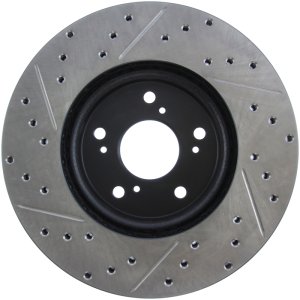 Honda Accord Brake Rotor (1) - Front Left - Stoptech - Drilled & Slotted - `03-`07