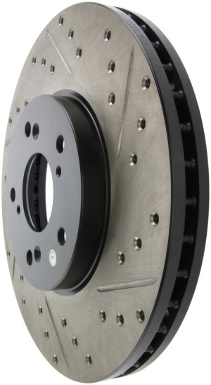 Honda Odyssey Brake Rotor (1) - Front Left - Stoptech - Drilled & Slotted - `99-`04