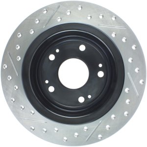Acura TSX Brake Rotor (1) - Rear Left - Stoptech - Drilled/Slotted - `09-`14