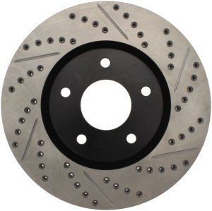 Infiniti G35 Brake Rotor (1) - Right Front - Stoptech - Slotted & Drilled Sport Rotor - Black - `02-`05 Infiniti G35 Brake Rotor (1) - Right Front - Stoptech - Slotted & Drilled Sport Rotor - Black - `02-`05