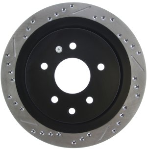 Infiniti M45 Brake Rotor (1) - Rear Right - Stoptech - Slotted & Drilled Sport Rotor - `06-`10