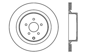Infiniti Q70 Brake Rotor (1) - Rear Right - Stoptech - Slotted & Drilled - Black - `14-`19