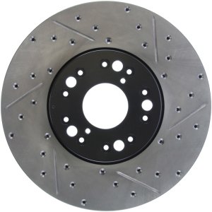 Lexus GS400 Brake Rotors (1) - Front Left - Stoptech - Drilled/Slotted - Black - `98-`00