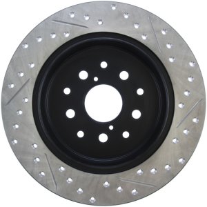 Lexus GS300 Brake Rotors (1) - Rear Right - Stoptech - Drilled & Slotted - Black - `98-`05