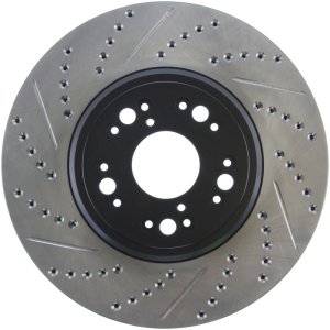 Lexus LS 400 Brake Rotor (1) - Front Right - Stoptech - Drilled & Slotted, E-Coated - Black - `95-`00 Lexus LS 400 Brake Rotor (1) - Front Right - Stoptech - Drilled & Slotted, E-Coated - Black - `95-`00