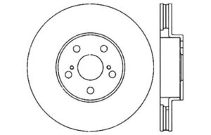 Toyota Matrix Brake Rotor (1) - Front Right - Stoptech - Slotted & Drilled Sport Rotor - Black - `03-`08
