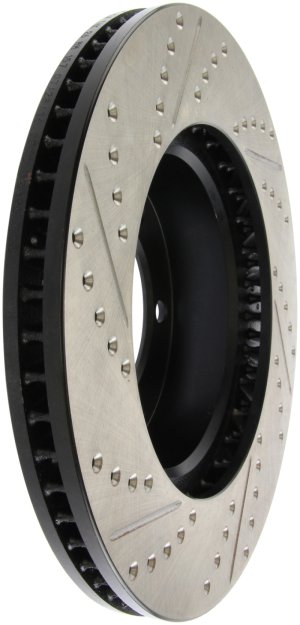 Toyota Sequoia Brake Rotor (1) - Front Left - Stoptech - Sport Drilled & Slotted - Black - `01-`07