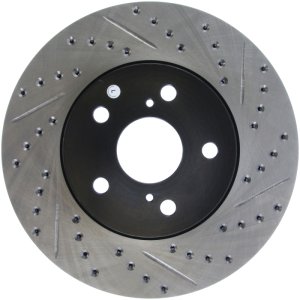 Toyota Camry Brake Rotor (1) - Front Left - Stoptech - Slotted & Drilled - Black - `02-`06 Toyota Camry Brake Rotor (1) - Front Left - Stoptech - Slotted & Drilled - Black - `02-`06