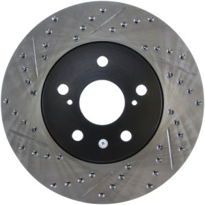 Lexus ES300 Brake Rotor (1) - Front Right - Stoptech - Drilled & Slotted Sport Rotor - Black - 2002