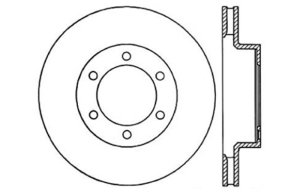 Toyota FJ Cruiser Brake Rotor (1) - Front Left - Stoptech - Drilled & Slotted - Black - `07-`14
