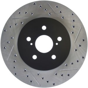 Lexus RX350 Brake Rotor (1) - Left Rear - Stoptech - Sport Drilled & Slotted - Black - `07-`09