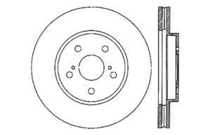 Lexus RX400h Brake Rotor (1) - Left Rear - Stoptech - Sport Drilled & Slotted - Black - `06-`08