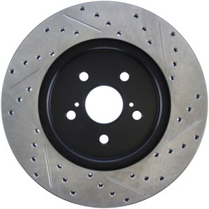 Toyota Highlander Brake Rotor (1) - Right Rear - Stoptech - Slotted & Drilled - `06-`07 Toyota Highlander Brake Rotor (1) - Right Rear - Stoptech - Slotted & Drilled - `06-`07