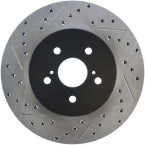 Toyota Highlander Brake Rotor (1) - Right Rear - Stoptech - Slotted & Drilled - `06-`07 Toyota Highlander Brake Rotor (1) - Right Rear - Stoptech - Slotted & Drilled - `06-`07