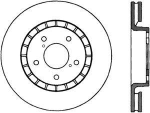 Lexus GS460 Brake Rotor (1) - Front Right - Stoptech - Sport Drilled & Slotted, High Carbon, E-Coated - Black - `08-`11