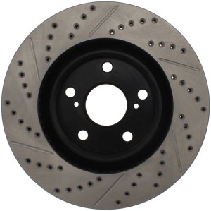Scion iM Brake Rotor (1) - Front Left - Stoptech - Sport Drilled & Slotted - Black E-Coated - 2016