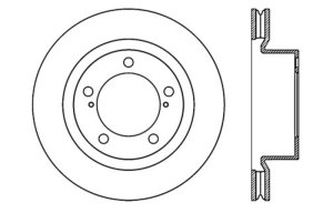 Lexus LX570 Brake Rotor (1) - Front Left - Stoptech - Drilled & Slotted - Black - `08-`16 Lexus LX570 Brake Rotor (1) - Front Left - Stoptech - Drilled & Slotted - Black - `08-`16