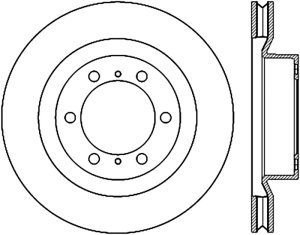 Toyota 4Runner Brake Rotor (1) - Front Right - Stoptech - Cryo Drilled & Slotted - Black - `10-`20