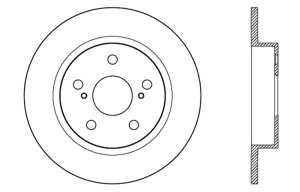 Scion tC Brake Rotor (1) - Rear Left - Stoptech - Sport Drilled & Slotted, E-Coated - Black - `11-`16