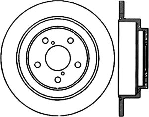 Saab 9-2X Brake Rotor (1) - Rear Right - Stoptech - Cryo Drilled/Slotted - Black - `05-`06