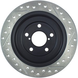 Subaru WRX STi Brake Rotor (1) - Rear Right - Stoptech - Slotted & Drilled - 2002