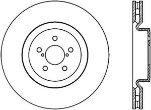 Toyota GR86 Brake Rotor (1) - Front Left - Stoptech - Slotted & Drilled, Sport - Black E-Coated - `19-`20