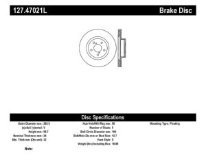 Scion FR S Brake Rotor (1) - Front Left - Stoptech - Slotted & Drilled - Black - `13-`16