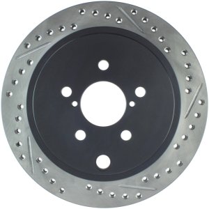 Scion FR S Brake Rotor (1) - Rear Left - Stoptech - Drilled/Slotted - Black - `13-`16